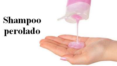 Formula de shampoo para cabelos com base perolada