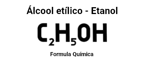 Formula química do Álcool etílico:  C2H5OH