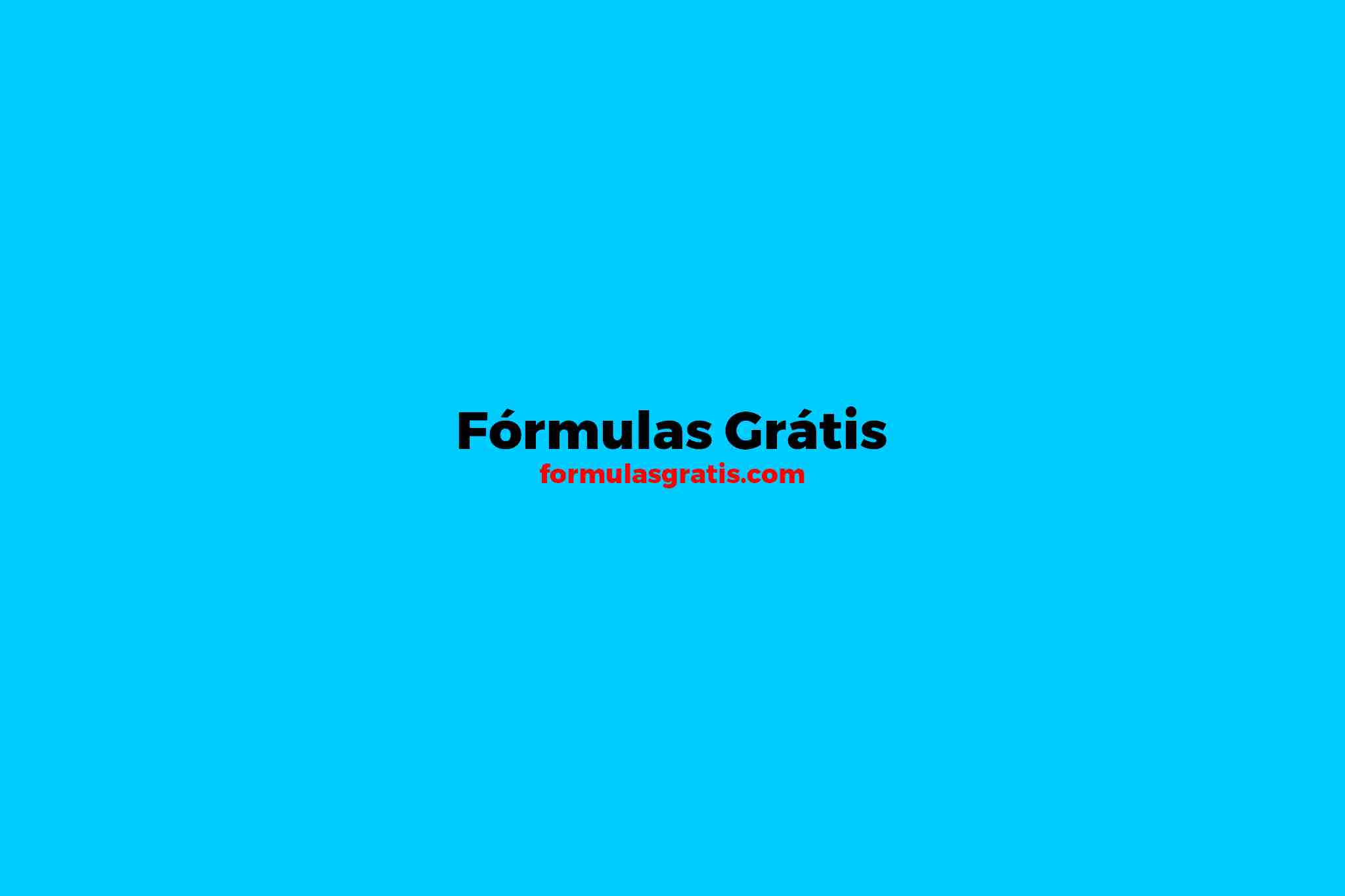 Fórmulas Grátis